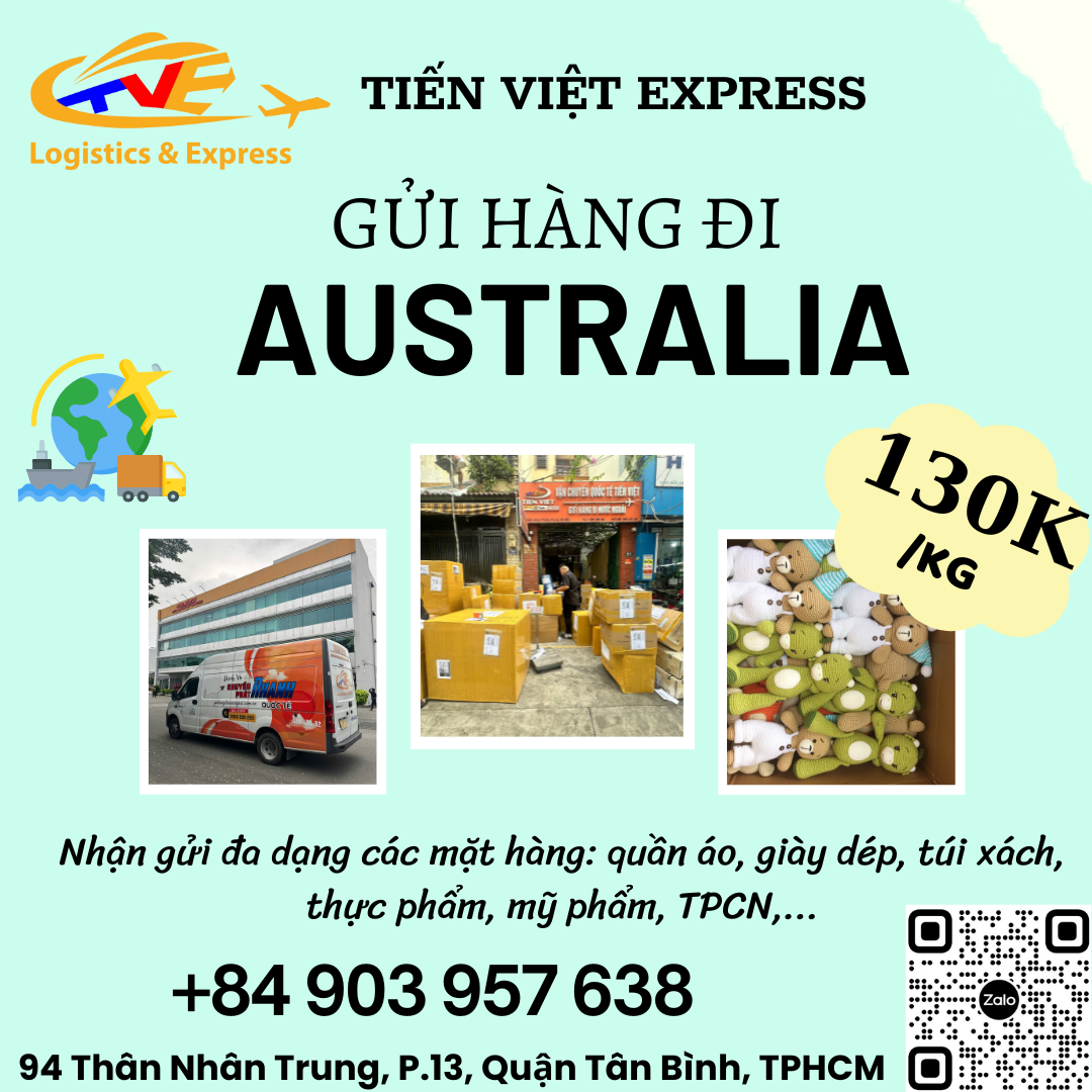 Gửi hàng đi Úc- Tiến Việt Express